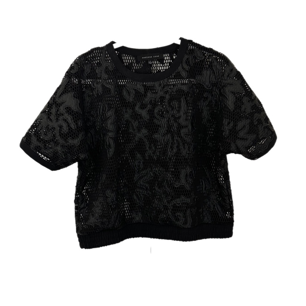 Endless Love mesh and appliqué top.